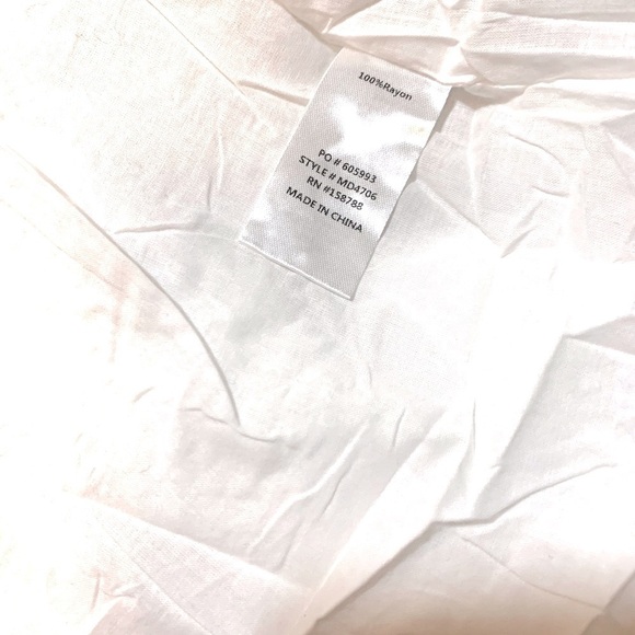 NWT Mable May Textured Embroidered Button Down White Dress Women XS to Small - Picture 9 of 13